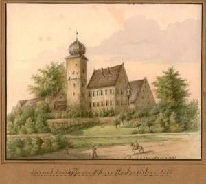 Bild des Deutschordensschlosses 1875 von Ph. Graimberg