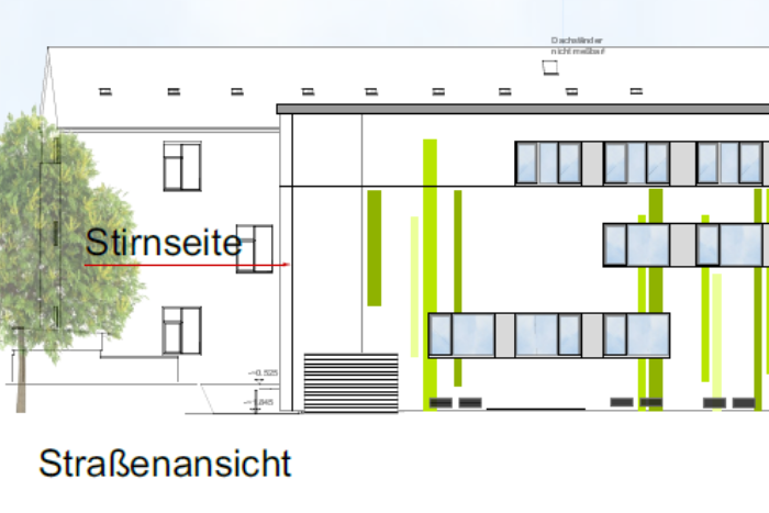 Skizze Gebäudeansicht